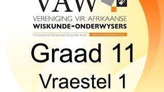 Graad 11 Nasionale Senior Sertifikaat Wiskunde Vr 1 Nov 2015 Vraag 11 [upl. by Francisco]