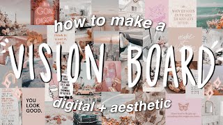 HOW TO MAKE A DIGITAL VISION BOARD THAT ACTUALLY WORKS aesthetic pinterest vision board 2020 [upl. by Turpin889]