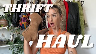 FALL TRY ON THRIFT HAUL ♡ [upl. by Ahsemak]