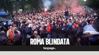 Capitale blindata per RomaLiverpool quotTifosi inglesi scortati allo stadioquot [upl. by Urbai]