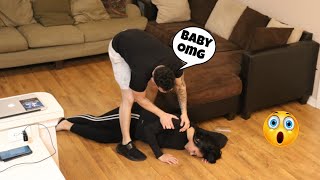 PASS OUT PRANK ON BOYFRIEND CUTE REACTION [upl. by Ardelis]