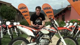 KTM 250 EXCF 2014  KTM rénove son petit 4temps Enduro [upl. by Iatnohs]