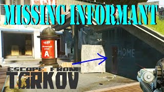 Missing Informant Quest Guide  Escape from Tarkov [upl. by Ahsat675]