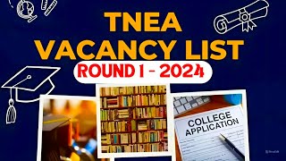 TNEA 2024 VACANCY LIST FOR ROUND  1  Pdf Link 👇 Round  2 ⁉️ [upl. by Anij353]