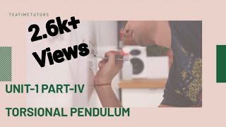 Torsional pendulum  Unit1  Explained in tamil [upl. by Walczak]