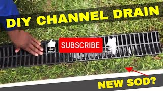 DIY DRAINAGE SYSTEM l How to Install  Waterform System  New Sod  Better Landscape Drainage [upl. by Nager]