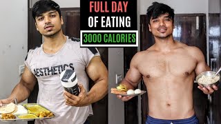 Full day of EATING🇮🇳 3000 calories INDIAN Bodybuilding Diet Plan [upl. by Aikcin]