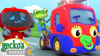 Baby Fire Truck to the Rescue  Geckos Garage  Trucks For Children  Cartoons For Kids [upl. by Sillad]