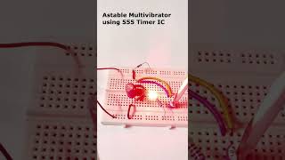 Astable Multivibrator using 555 Timer IC shorts [upl. by Arraeis]