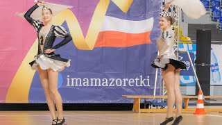 MAJORETTES Enigma Rybnik Duo trio Flag   KędzierzynKoźle 2023 [upl. by Acceb]