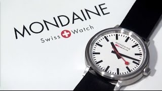 WatchOcouk  Mondaine Stop2Go Swiss Railway 2 Second Pause Watch A5123035816SBB  Close Look [upl. by Ahsienar]