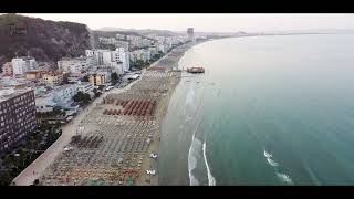 Plazhi tek Shkëmbi i Kavajës Durrës Albania 4k [upl. by Kessia720]