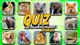 Guess the Voice AnimalSound Game Animal Sounds Quiz [upl. by Ecydnarb]