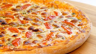 🍕Идеальное тесто для пиццы Два рецепта вкусной домашней пиццы в духовке🍕 [upl. by Odnomor]