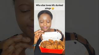 Who else loves kfc dunked wings 🤤 kfc kfcdunkedwings chickenwings chicken eatingshow eating [upl. by Youngran379]