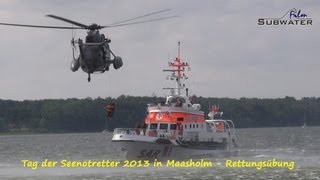 Hubschrauber und Rettungskreuzer  Tag der Seenotretter 2013 in Maasholm [upl. by Nivla]