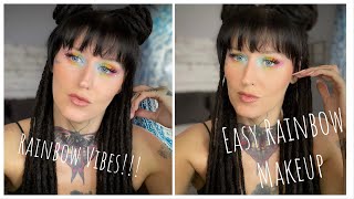 Easy Rainbow Makeup using Colourpop Fade Into Hue palette [upl. by Leibarg]