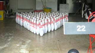 100 pin bowling in a garage [upl. by Anilys]