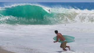 Attempting to surf GNARLY Shorebreak and Pumping swell in Mexico Smoookified [upl. by Blakeley]