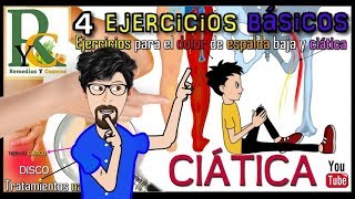 Ejercicios para la ciática 4 Ejercicios para el alivio del dolor ciático y de espalda baja [upl. by Ahsed]