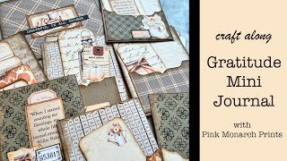 Gratitude Journal with 10 Pages Junk Journal Craft Along Thanksgiving Journal [upl. by Jehanna]