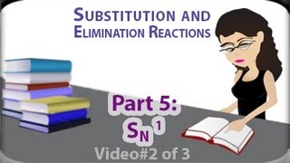 SN1 Reaction Mechanism vid 2 of 3 Examples of Unimolecular Substitution by Leah4sci [upl. by Alexandre455]