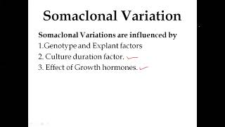 Somaclonal Variation [upl. by Secrest]