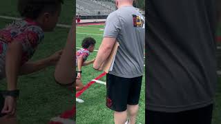 3 cone drill 831s 9yrs old speed football footballshorts power nfl sport gamer exercise [upl. by Aitnis300]