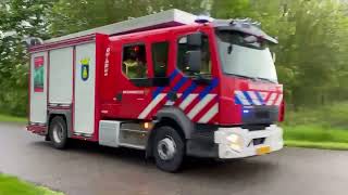 Vrijwillige Brandweer Franeker TS 024831 met spoed naar gaslek in Franeker [upl. by Yrtsed]