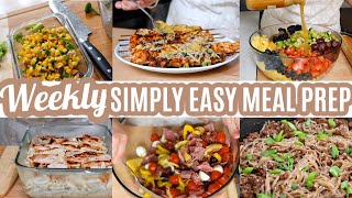 WEEKLY SIMPLY EASY MEAL PREP BUDGET FRIENDLY MEAL PLAN RECIPES LARGE FAMILY MEALS WHATS FOR DINNER [upl. by Odnumde]