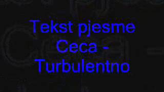 Ceca  Turbulentno  Tekst Pjesme [upl. by Cho]