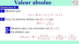 Démontrer des inégalités avec la valeur absolue Exercice corrigé Nombres réels Analyse 1 [upl. by Aisayt]