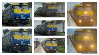 Wednesday Railfanning Eastbound Trains at the Mastic RR Crossing and at MasticShirley ft DE30AC 407 [upl. by Monjan865]