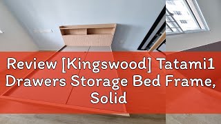 Review Kingswood Tatami1 Drawers Storage Bed Frame Solid Plywood Available in 3 Sizes [upl. by Akinajnat369]