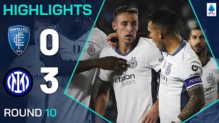 EMPOLIINTER 03  HIGHLIGHTS  Frattesi at the double and Lautaro rounds it off  Serie A 202425 [upl. by Zantos]