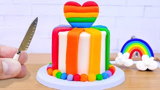 Beautiful Miniature Colorful Cake 🌈 Yummy Miniature Rainbow KITKAT Cake Decorating Idea Recipes [upl. by Jordana]