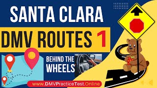 Santa Clara DMV Behind the wheel test  Actual Route for the Driving test 2024 [upl. by Anaibib107]