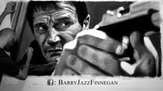 Taken 2  HUGE Liam Neeson portrait by Barry Jazz Finnegan [upl. by Ashman]