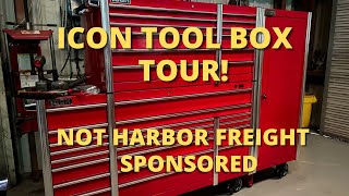 ICON TOOL BOX TOUR POSSIBLY THE ONLY ONE NOT SPONSORED BY HARBOR FREIGHT ON YOUTUBE [upl. by Nerej665]