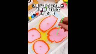 Water Marbling Art Set – Fun DIY Painting for Kids shorts [upl. by Itoyj372]