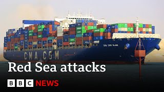 Commercial ships avoiding Red Sea over attack fears  BBC News [upl. by Laikeze601]