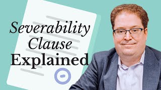 What is a Severability Clause in a Contract [upl. by Anilem]