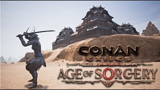 How To Build A Japanese Castle  timelapse   Conan Exiles Age Of Sorcery [upl. by Atilrak]