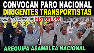 🔴¡ÚLTIMO MINUTO AREQUIPA CONVOCATORIA NACIONAL DIRIGENTES TRANSPORTISTAS [upl. by Sinnod670]