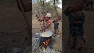 Hadza Ugali Timeshortsfeed hadzabe [upl. by Assenar]