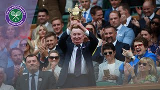 Rod Laver receives special award in the Royal Box at Wimbledon 2019 [upl. by Sinoda269]