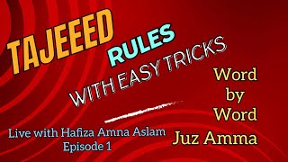 ALL TAJWEED RULES IN Juzz Amma \ SURAH NABBA WORD BY WORD WITH TAJWEED BY HAFIZA AMNA ASLAM [upl. by Gundry]