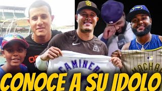 JUNIOR CAMINERO ROMPE EN LLANTO AL CONOCER A MANNY MACHADO [upl. by Terrag675]