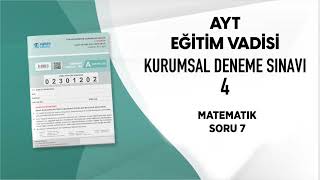 EĞİTİM VADİSİ AYT DENEME SINAVI 4 A KİTAPÇIĞI MATEMATİK Soru Çözümleri [upl. by Yrrum]