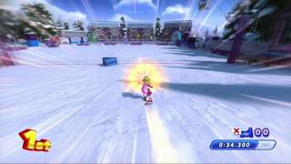 Mario amp Sonic at the Sochi 2014 Olympic Winter Games Snowboard Parallel Giant Slalom 1080 HD [upl. by Dione]